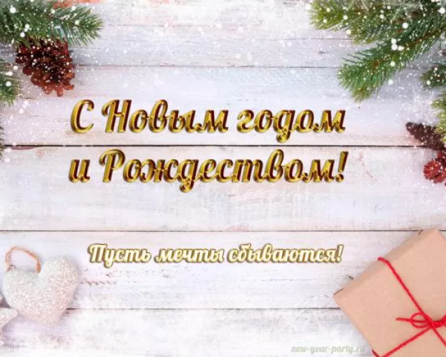 С наступающим Новым годом и Рождеством!