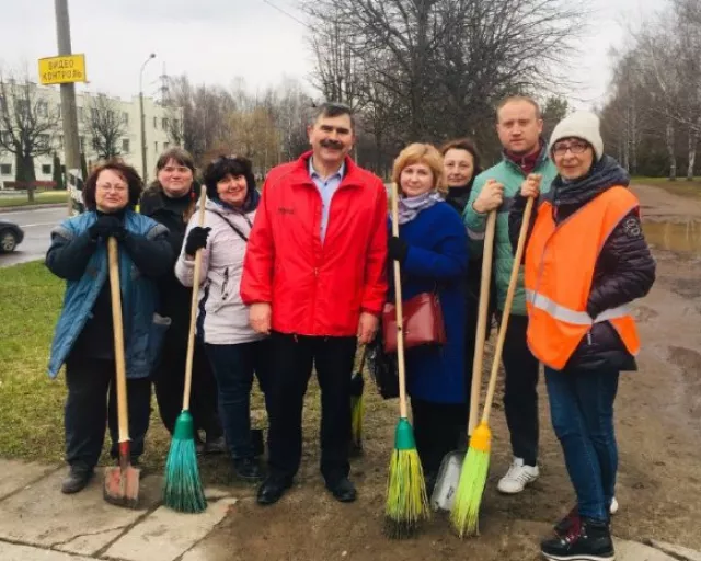 8 апреля коллектив ОАО «Моготекс» принял активное участие в городском субботнике