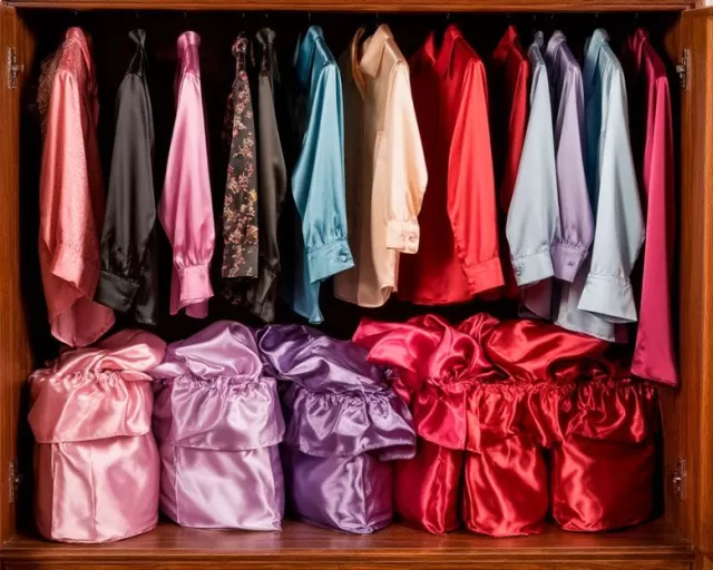 Секреты хранения шелка и атласа: почему нельзя вешать на плечики